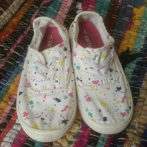 Carter's| Shoes| 1|Girls |white w/ splatter paint